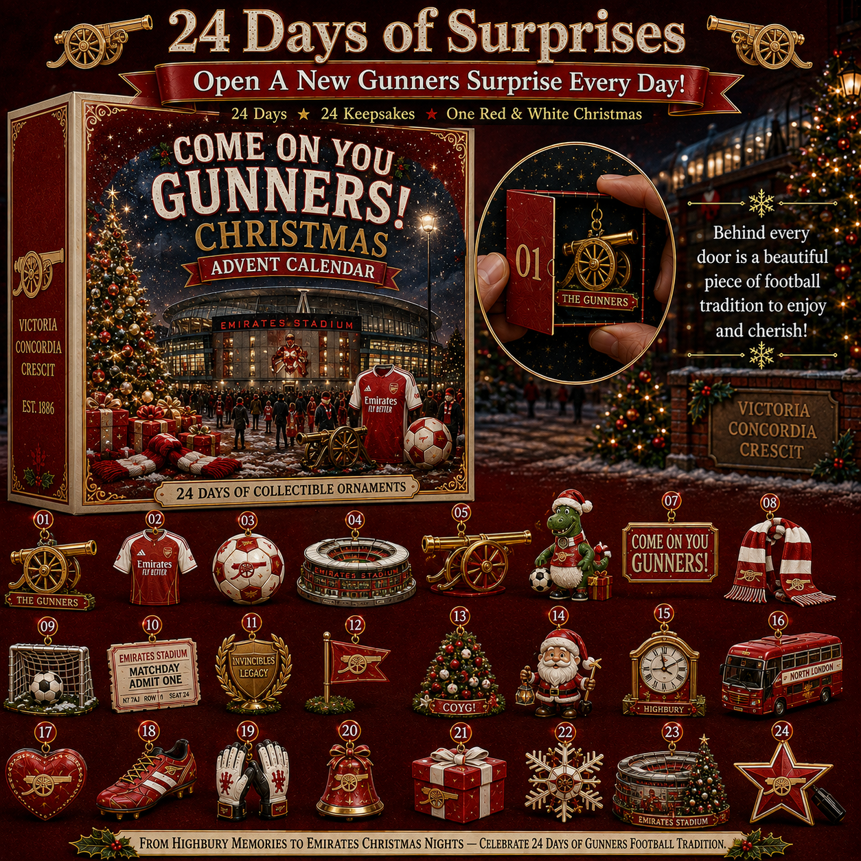 🎄 Come On You Gunners! Football Christmas Advent Calendar