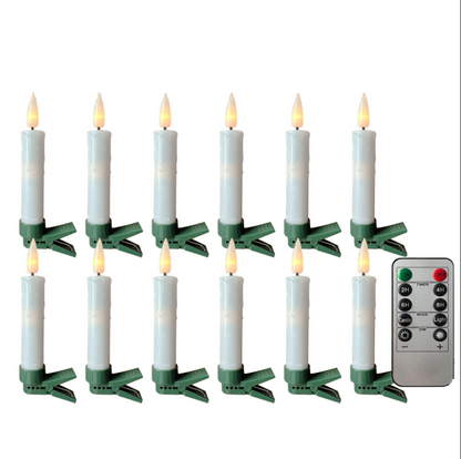 Remote-Controlled Candle Clip Lights 🕯️ – Flameless LED Decorative Set