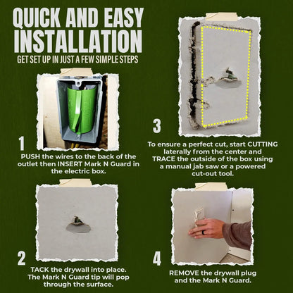 Buddy Tools Drywall Outlet Markers 5-Pack ABS MnG 2.0