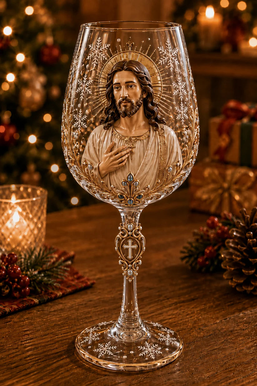 ✝️Faith & Grace 3D Christian Wine Glass Set – Meaningful Faith Gift🎁
