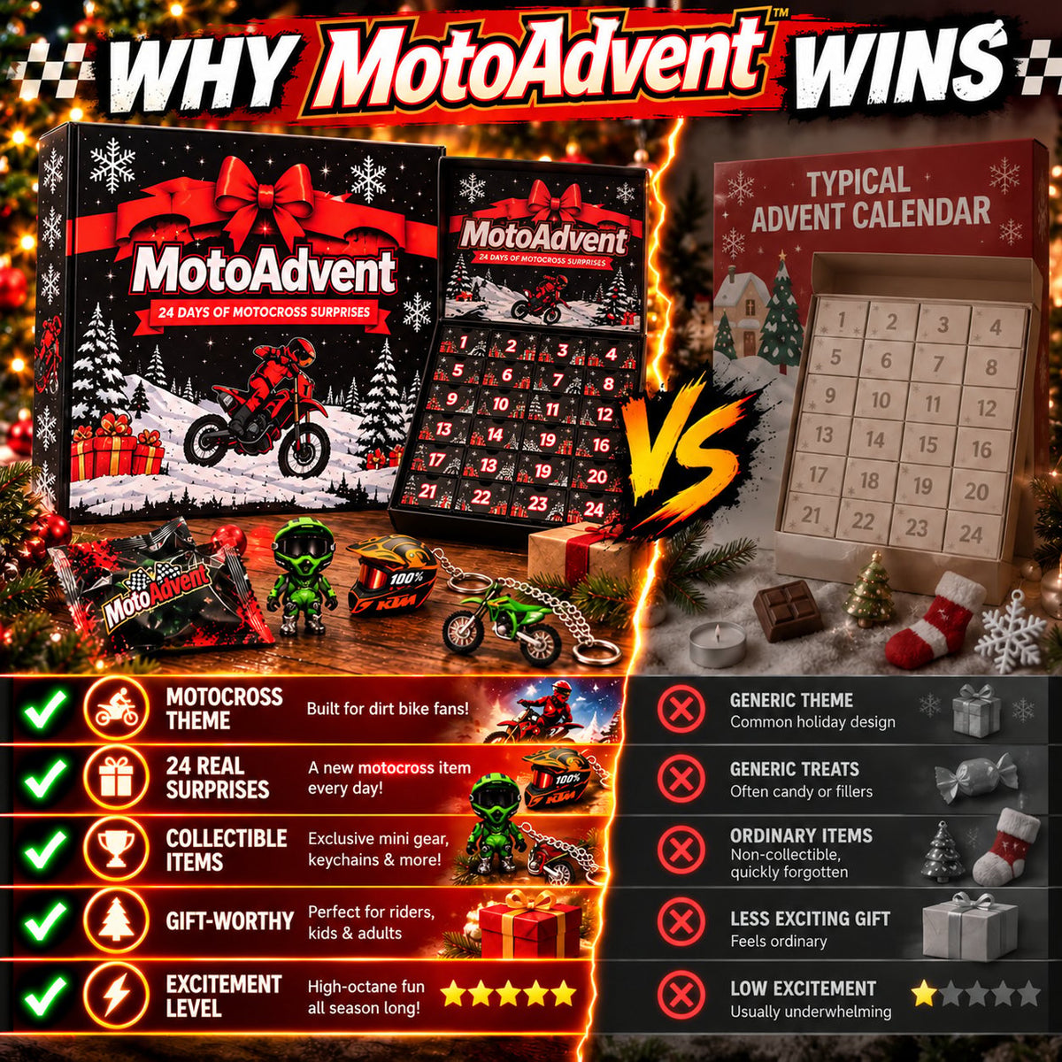 🏍️🔥 Motocross Advent Calendar – 24 Days of Dirt Bike Surprises! 🎄🎁