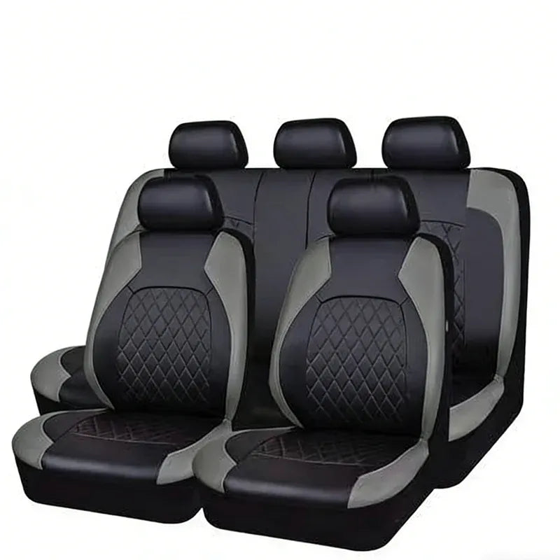 ⭐ 9-piece Universal Fit Leather Car Seat Cover Set