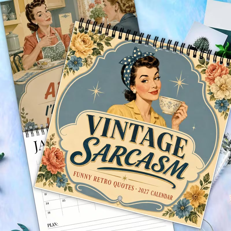 🔥Black Friday Deal｜2027 Fun Retro-Style Satirical Wall Calendar