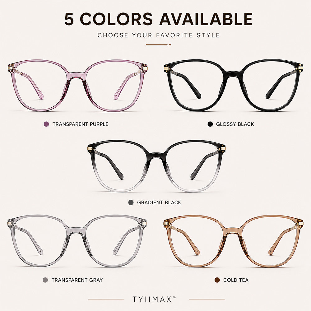 🕶️ Oversized Fashion Prescription Glasses – Trendy Photochromic Lenses with Blue Light Blocking ✨
