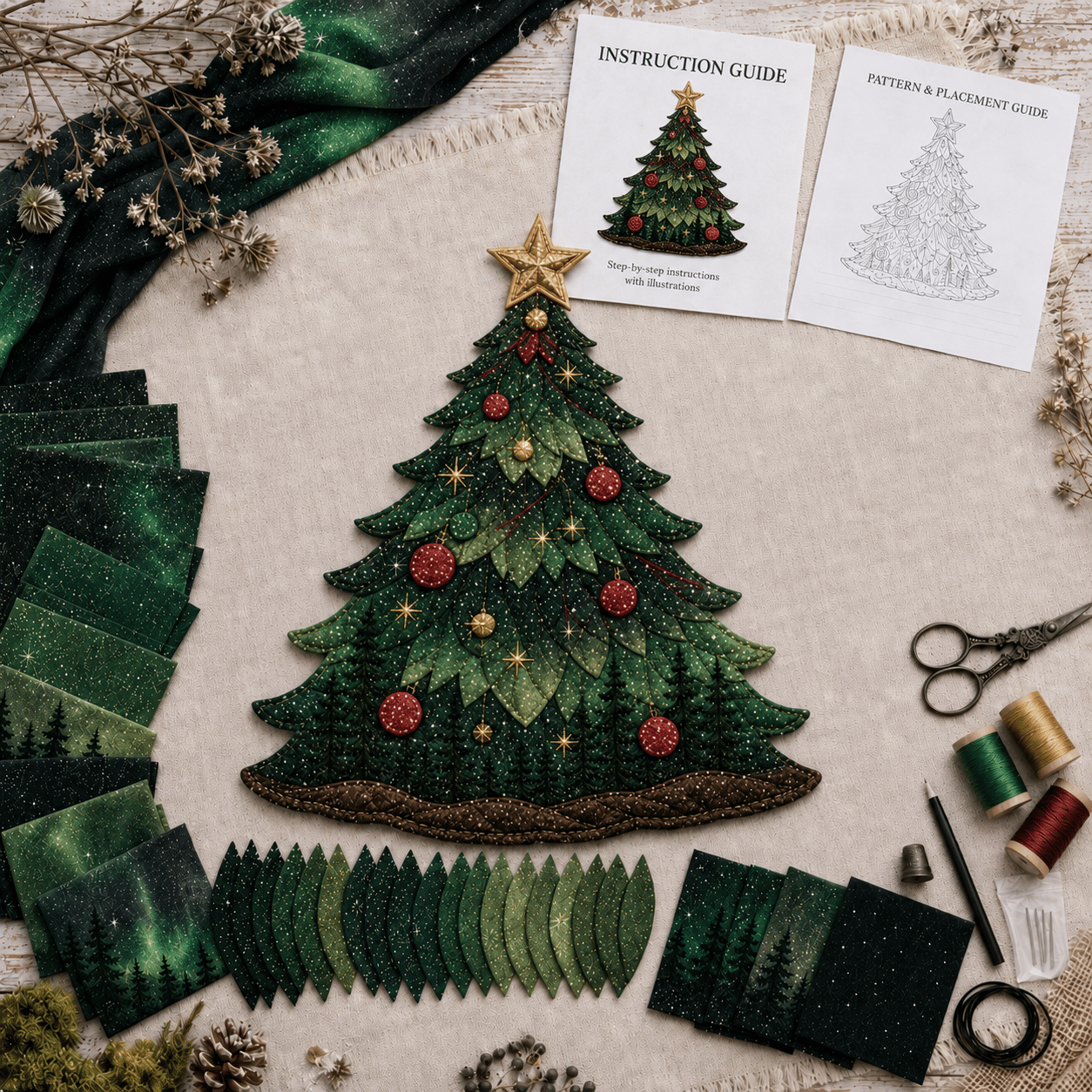 🔥Limited Time 50% OFF - 🧵 Christmas Fabric Art Door Hanging Craft Kit