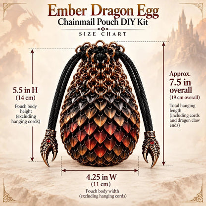 Dragon Egg Chainmail Pouch DIY Kit – 8 Fantasy Styles
