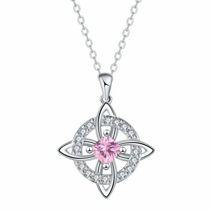 Mystical Birthstone Witches Knot Necklace – Natural Crystal🔮💞Protect Your Loved Ones