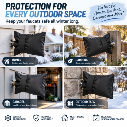❄️ Winter Faucet Covers — Protect Outdoor Faucets From Freezing & Costly Repairs