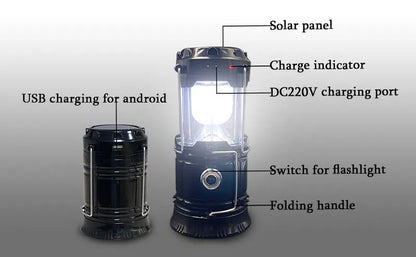 Collapsible LED Camping Lanterns Lightweight Solar
