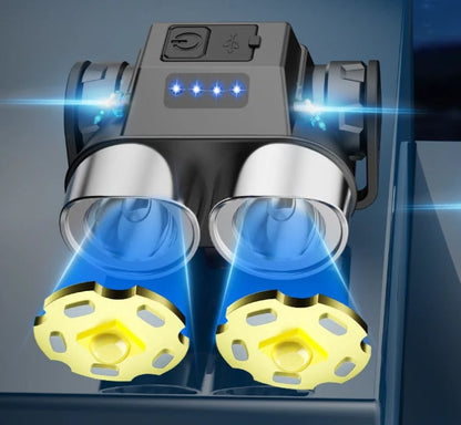 🚲 Portable Dual-Head LED Bike Headlight