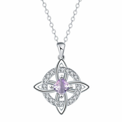 Mystical Birthstone Witches Knot Necklace – Natural Crystal🔮💞Protect Your Loved Ones
