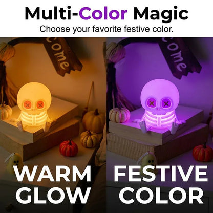 🎉Halloween Skull Silicone Night Light with Touch Control