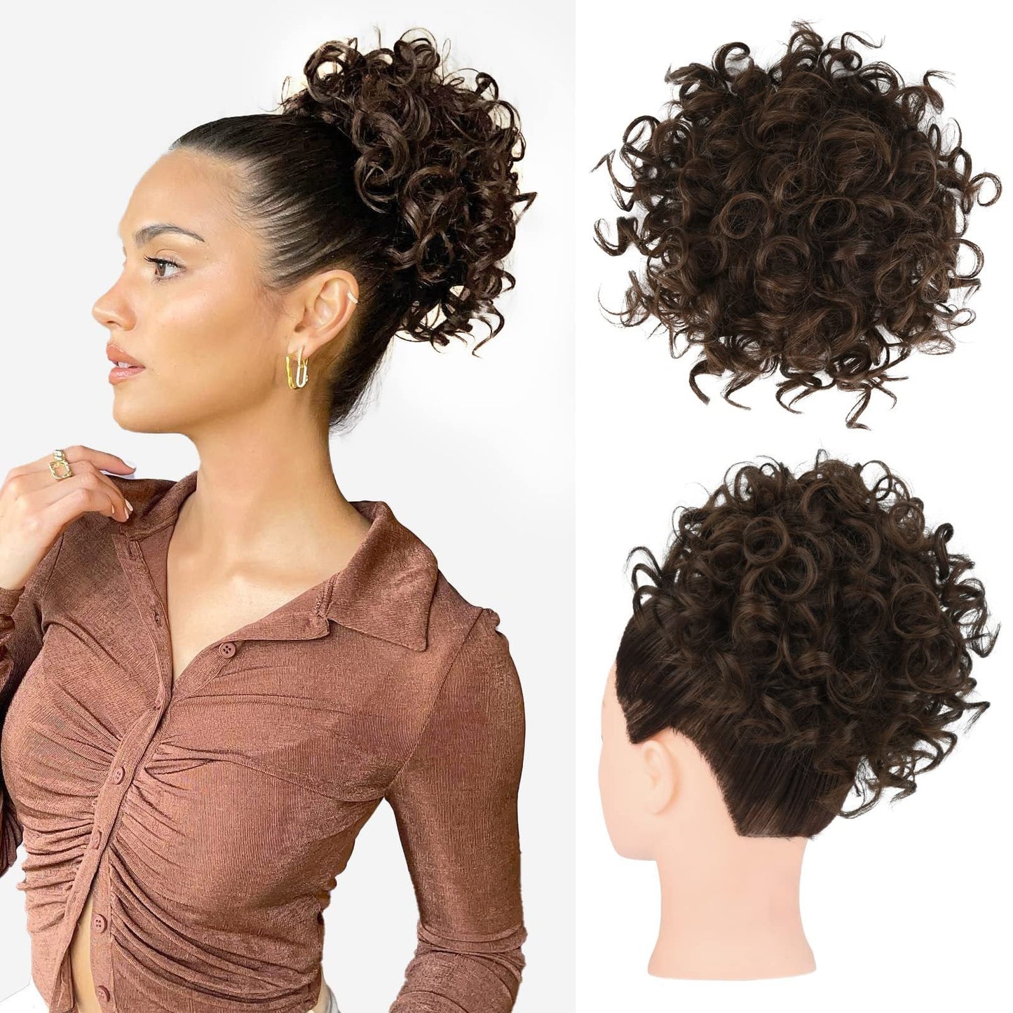 ⏰Drawstring wig hair