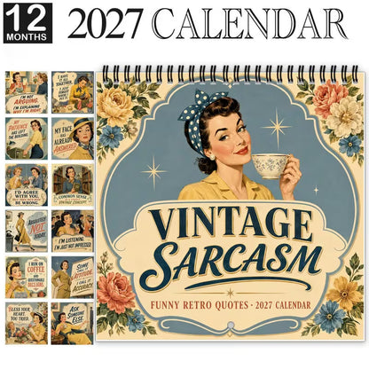 🔥Black Friday Deal｜2027 Fun Retro-Style Satirical Wall Calendar