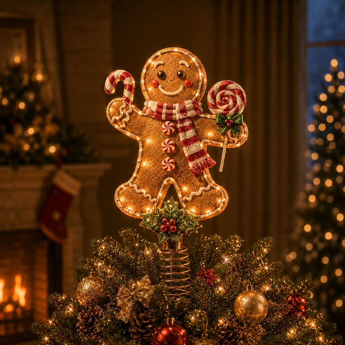 Lighted Christmas Tree Topper Collection – 7 Festive Character Designs