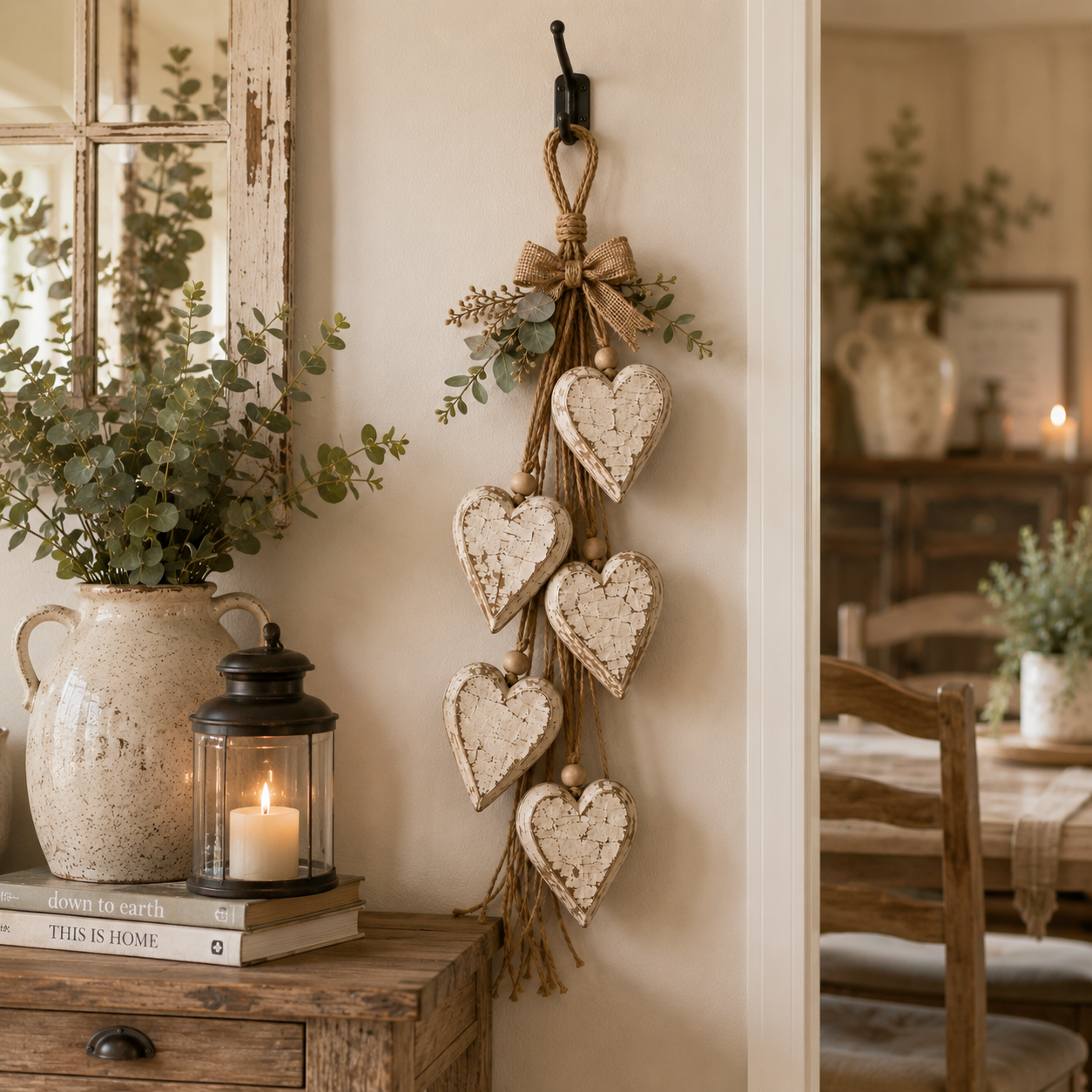 🍂🤎Hanging Heart Wall Decor