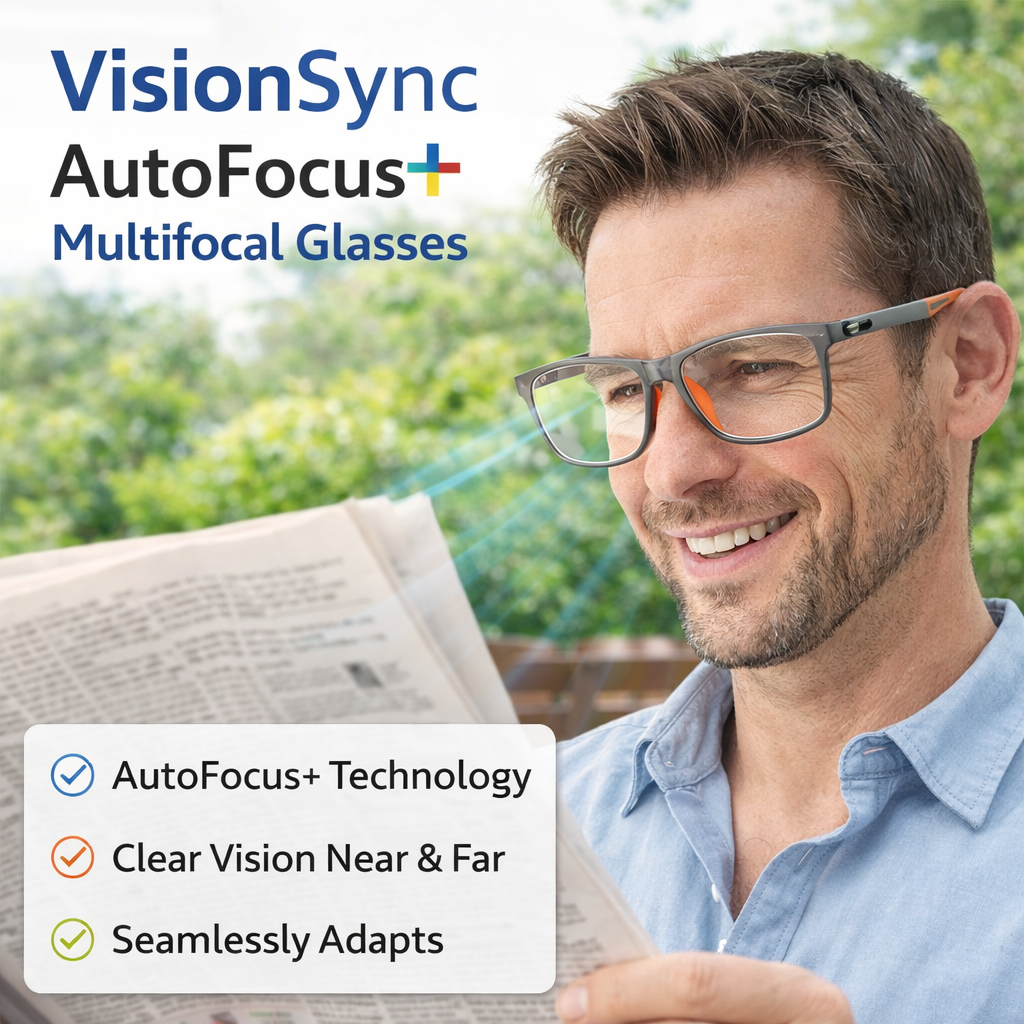🏆 Smart Adaptive Multifocal Glasses – Progressive Reading Eyewear for Near & Distance Vision