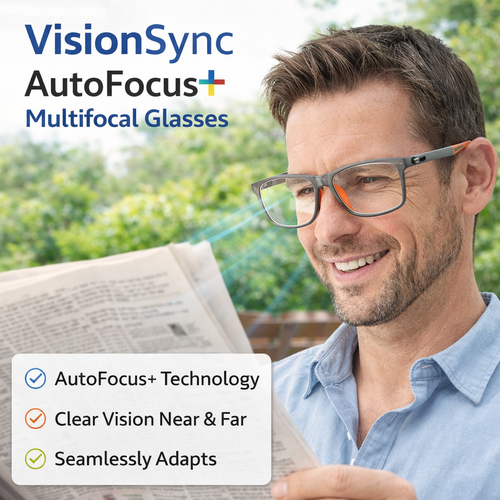 🏆 Smart Adaptive Multifocal Glasses – Progressive Reading Eyewear for Near & Distance Vision