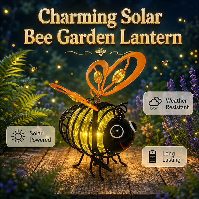 🌙🍃 LIMITED-TIME 50% OFF! Hanging Solar Bee Light – Warm Amber Glow, Flicker-Free, Perfect for Garden Parties, Camping, or Kids’ Rooms – Spread Joy Day and Night 🌞🌜