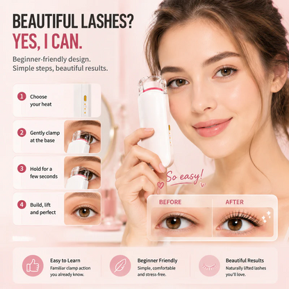 Rechargeable Electric Eyelash Curler – Instant Lash Curling, Fast Heating & Portable Pocket Design, Available in 3 Colors 💄✨
