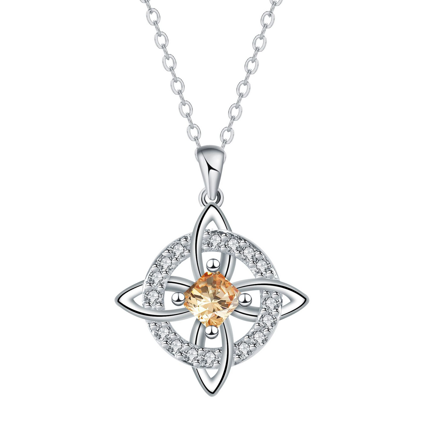 Mystical Birthstone Witches Knot Necklace – Natural Crystal 🔮💞Protect Your Loved Ones