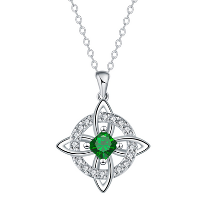 Mystical Birthstone Witches Knot Necklace – Natural Crystal 🔮💞Protect Your Loved Ones