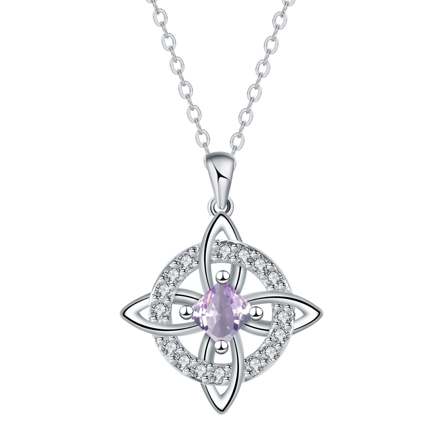 Mystical Birthstone Witches Knot Necklace – Natural Crystal 🔮💞Protect Your Loved Ones