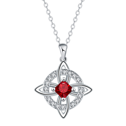 Mystical Birthstone Witches Knot Necklace – Natural Crystal 🔮💞Protect Your Loved Ones