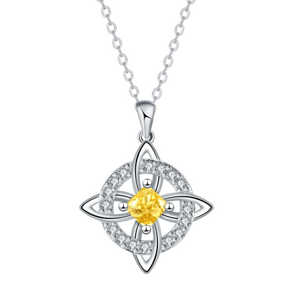 Mystical Birthstone Witches Knot Necklace – Natural Crystal 🔮💞Protect Your Loved Ones