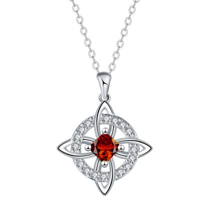 Mystical Birthstone Witches Knot Necklace – Natural Crystal 🔮💞Protect Your Loved Ones