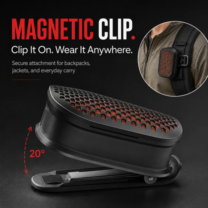 🔊 Magnetic Clip-On Bluetooth Speaker – IPX7 Waterproof, TWS Stereo & Ultra-Light 80g Wearable Design