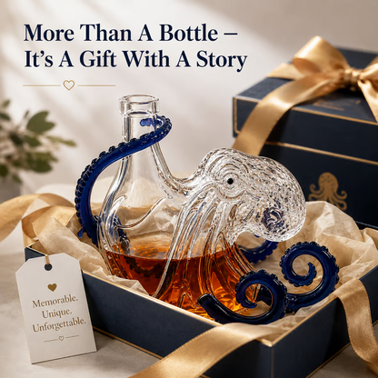 🐙✨ 3D Octopus Glass Wine Bottle — A Stunning Glass Bottle That Brings Nautical Charm To Any Space