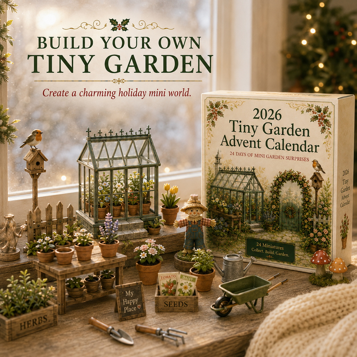 🎉🇺🇸 Limited Edition! 🔥🎁2026 Garden Advent Calendar 🌿🎄 – 24 Days of Tiny Garden Surprises