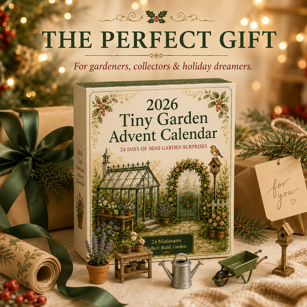 🎉🇺🇸 Limited Edition! 🔥🎁2026 Garden Advent Calendar 🌿🎄 – 24 Days of Tiny Garden Surprises