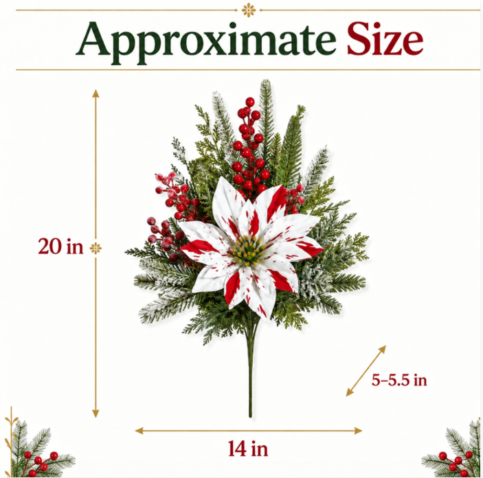 ❀Christmas Poinsettia Planter Inserts
