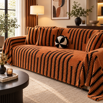 🛋️ Soft Chenille Sofa Cover – Pet-Friendly Full Coverage Couch Throw
