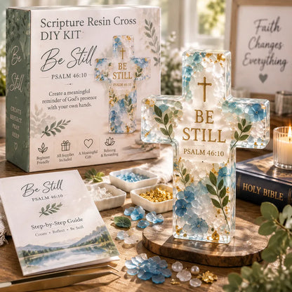 Psalms of Comfort &Strength Resin Cross DIY Kit
