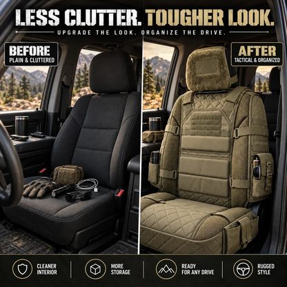 Limited Time 50% OFF | Tactical Truck Seat Cover with Built-In Storage