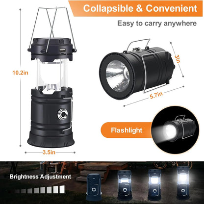 Collapsible LED Camping Lanterns Lightweight Solar