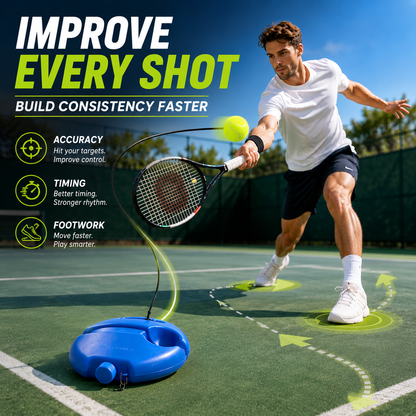 🎾 Solo Tennis Trainer Rebound Set – Practice Anytime, No Partner Needed