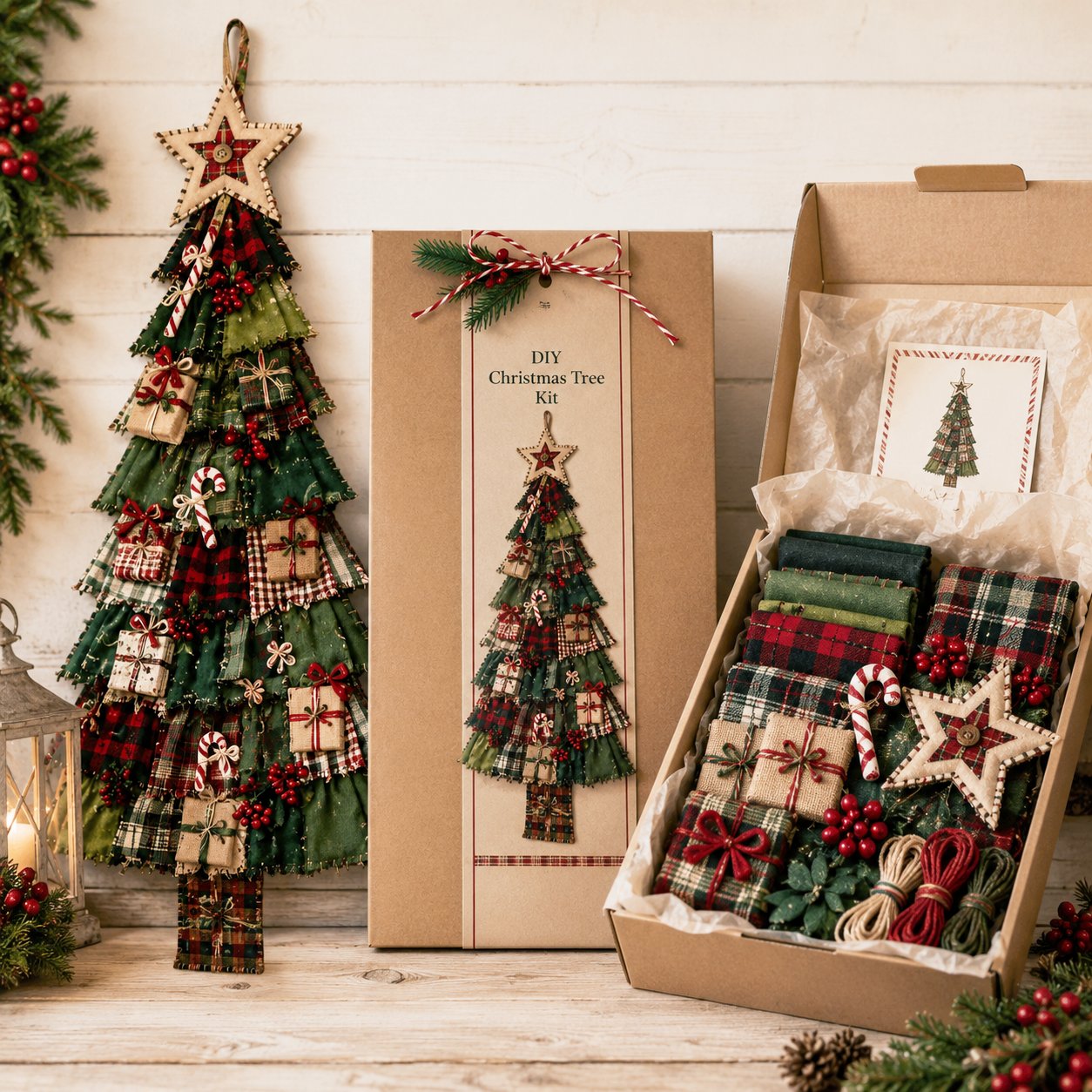 ⏳ Last Day 49% OFF – 🎄Beginner-Friendly DIY Oversized Patchwork Christmas Tree Door Hanging Kit  💕