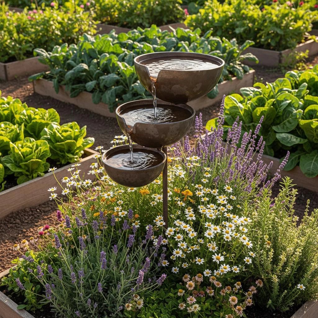 🔥Hot Sale🔥Bring Life Back To Your Garden – Rain Catcher Bird Bath 🌿🐦