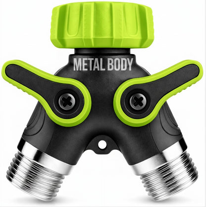 🚿 Heavy Duty 2-Way Hose Splitter – Turn 1 Faucet Into 2 Water Connections 🌿