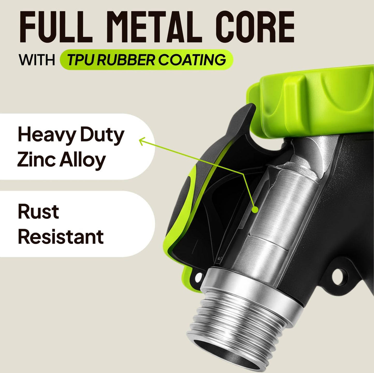 🚿 Heavy Duty 2-Way Hose Splitter – Turn 1 Faucet Into 2 Water Connections 🌿
