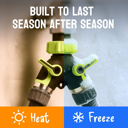 🚿 Heavy Duty 2-Way Hose Splitter – Turn 1 Faucet Into 2 Water Connections 🌿