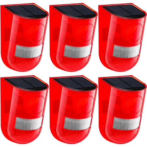🚨 Solar Sound and Light Alarm Motion Sensor - 129dB Outdoor Security Siren, Waterproof Wall Mounted Red Light Motion Detector with 4 Modes for Home, Farm & Yard ☀️🛡️