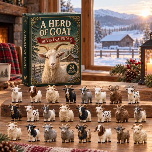 🐏 24 Days of Goats Advent Calendar – 24 Collectible Acrylic Goat Charms