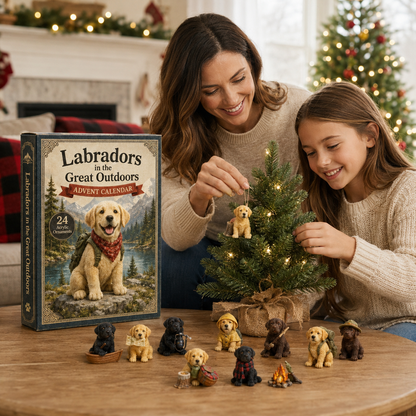 2026 Mountain Forest Backpack Labrador Blind Box - 24-Day Festive Countdown, Acrylic Charms Blind Box - Gift For Dog Lovers