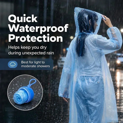🌧️49% OFF NOW! Pocket‑Size Disposable Raincoat for Unexpected Showers, Compact Ball‑Packaged Waterproof Emergency Poncho, One‑Size‑Fits‑All Lightweight Rain Protection for Travel, Hiking & Outdoor Events
