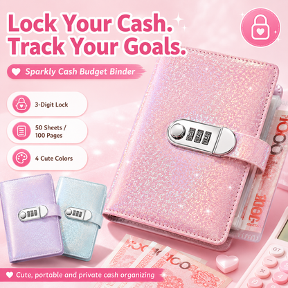 🔐 Lockable Cash Savings Binder with 100 Pages 💰